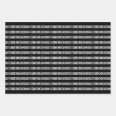 Schwarzweißmuster niedlich geschenkpapier set (Vorderseite 2)