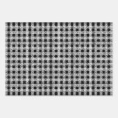 Schwarzweißmuster niedlich geschenkpapier set (Vorderseite)