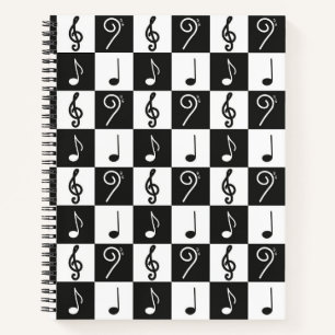 Schwarzweißmuster Notizblock