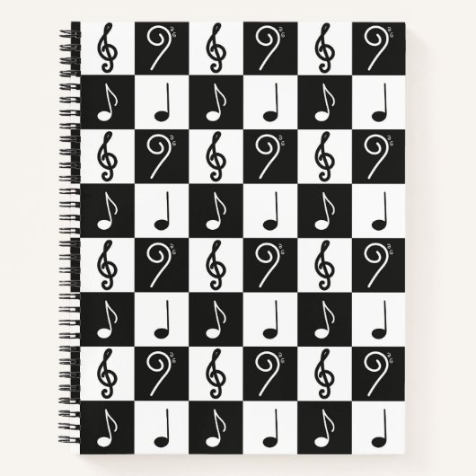 Schwarzweißmuster Notizblock (Vorderseite)