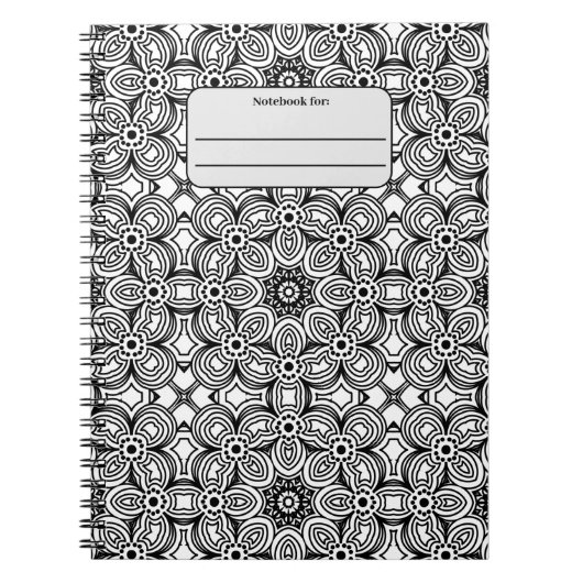 Schwarzweißmuster Notizblock (Vorderseite)