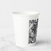 Schwarzweißmuster Pappbecher (Rechts)