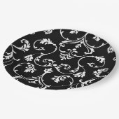 Schwarzweißmuster Pappteller (Schrägansicht)