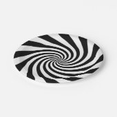 Schwarzweißmuster Pappteller (Schrägansicht)