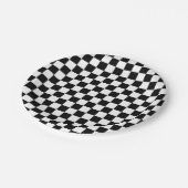 Schwarzweißmuster Pappteller (Schrägansicht)