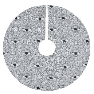 Schwarzweißmuster Polyester Weihnachtsbaumdecke