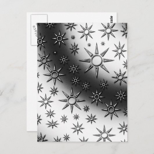 Schwarzweißmuster Postkarte (Vorne/Hinten)