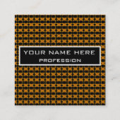 Schwarzweißmuster Quadratische Visitenkarte (Vorderseite)