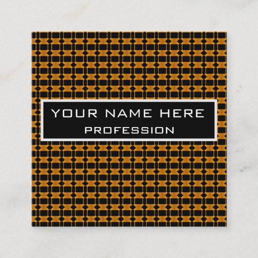Schwarzweißmuster Quadratische Visitenkarte (Vorderseite)
