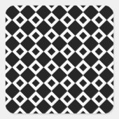 Schwarzweißmuster Quadratischer Aufkleber (Vorderseite)