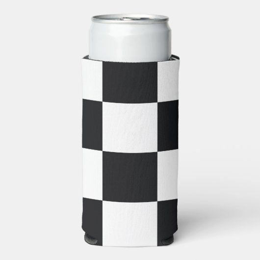 Schwarzweißmuster Selters Dosenkühler (Seltzer Vorderseite)