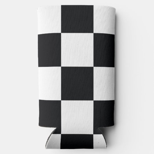 Schwarzweißmuster Selters Dosenkühler (Rückseite)