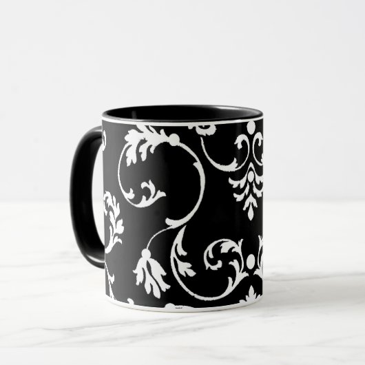 Schwarzweißmuster Tasse (Vorderseite Links)