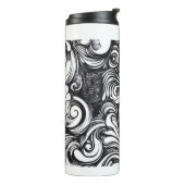 Schwarzweißmuster Thermosbecher (Nach links gedreht)