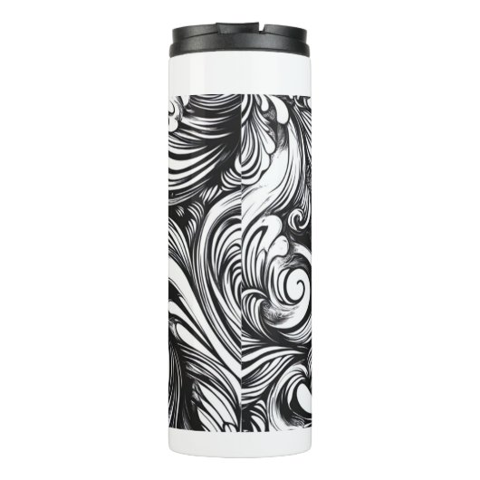 Schwarzweißmuster Thermosbecher (Rückseite)