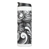 Schwarzweißmuster Thermosbecher (Nach rechts gedreht)