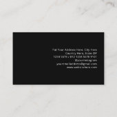 Schwarzweißmuster Visitenkarte (Rückseite)