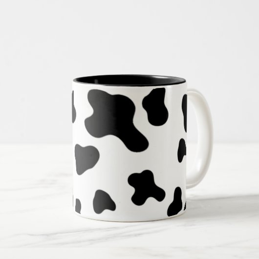 Schwarzweißmuster Zweifarbige Tasse (VorderseiteRechts)