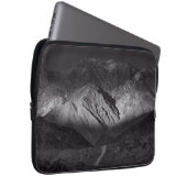 Schwarzweißnachthimmel Laptopschutzhülle (Vorne Rechts)