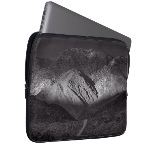 Schwarzweißnachthimmel Laptopschutzhülle (Vorne Rechts)