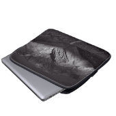 Schwarzweißnachthimmel Laptopschutzhülle (Vorne Knopf)