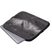 Schwarzweißnachthimmel Laptopschutzhülle (Vorne Knopf)