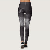 Schwarzweißnachthimmel Leggings (Rückseite)
