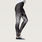 Schwarzweißnachthimmel Leggings (Rechts)