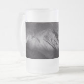 Schwarzweißnachthimmel Mattglas Bierglas (Vorderseite Links)