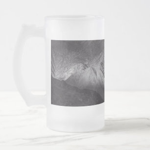 Schwarzweißnachthimmel Mattglas Bierglas