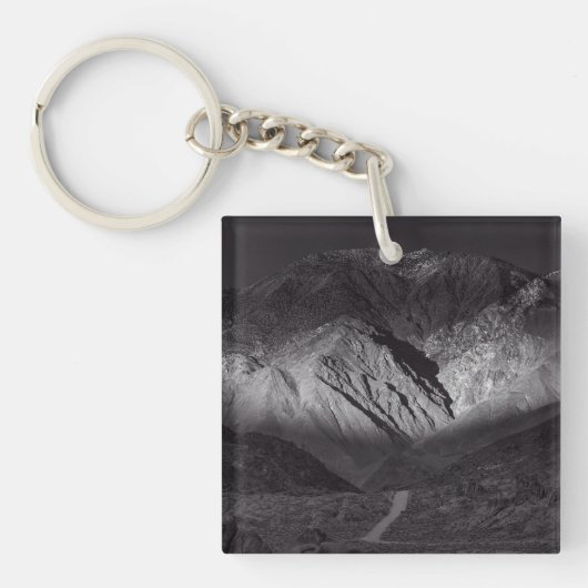 Schwarzweißnachthimmel Schlüsselanhänger (Vorderseite)