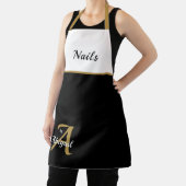 Schwarzweißnägel nach Name Personalisiert Schürze (InSitu)