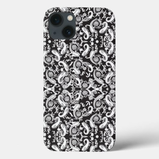 Schwarzweißpaisley Case-Mate iPhone Hülle (Rückseite)