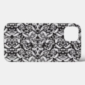 Schwarzweißpaisley Case-Mate iPhone Hülle (Rückseite (Horizontal))