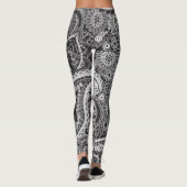 Schwarzweißpaisley Leggings (Rückseite)