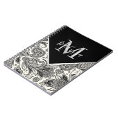 Schwarzweißpaisley Notizblock (Linke Seite)