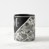 Schwarzweißpaisley Tasse (Zentrum)