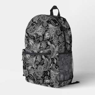 Schwarzweißpaisley, Vintag Bedruckter Rucksack