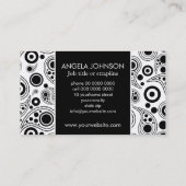 Schwarzweißpaisley Visitenkarte (Rückseite)