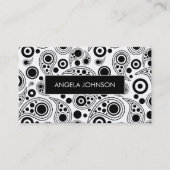 Schwarzweißpaisley Visitenkarte (Vorderseite)