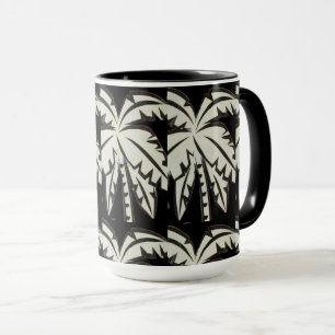 Schwarzweißpalmen digital tasse
