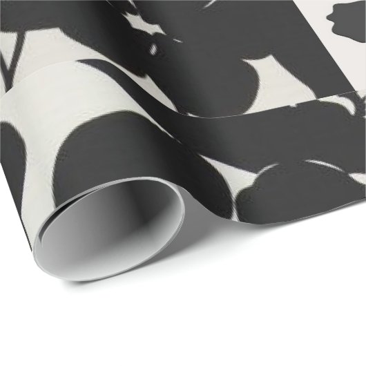 Schwarzweißpapier Geschenkpapier (Rolleneckpunkt)