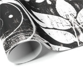 Schwarzweißpapier Geschenkpapier (Rolleneckpunkt)