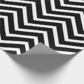 Schwarzweißpapier mit Zickzack Muster Geschenkpapier (Ecke)