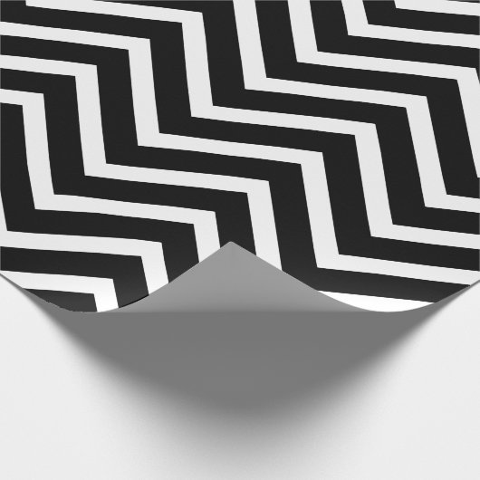 Schwarzweißpapier mit Zickzack Muster Geschenkpapier (Ecke)
