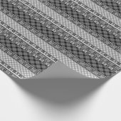 Schwarzweißpatchwork mit Spitze Geschenkpapier (Ecke)