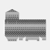 Schwarzweißpatchwork mit Spitze Geschenkschachtel (Ungefaltet)