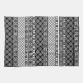 Schwarzweißpatchwork mit Spitze Geschirrtuch (Horizontal)