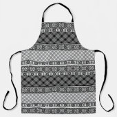 Schwarzweißpatchwork mit Spitze Schürze (Vorderseite)