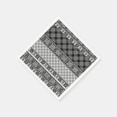 Schwarzweißpatchwork mit Spitze Serviette (Ecke)